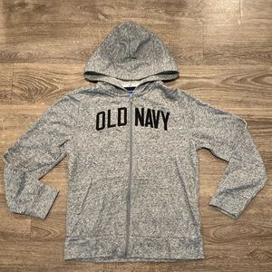 Old Navy Embroidered Zippered Fleece-lined Hoodie, XL 14-16